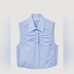 Sandro Paris cropped sleeveless shirt